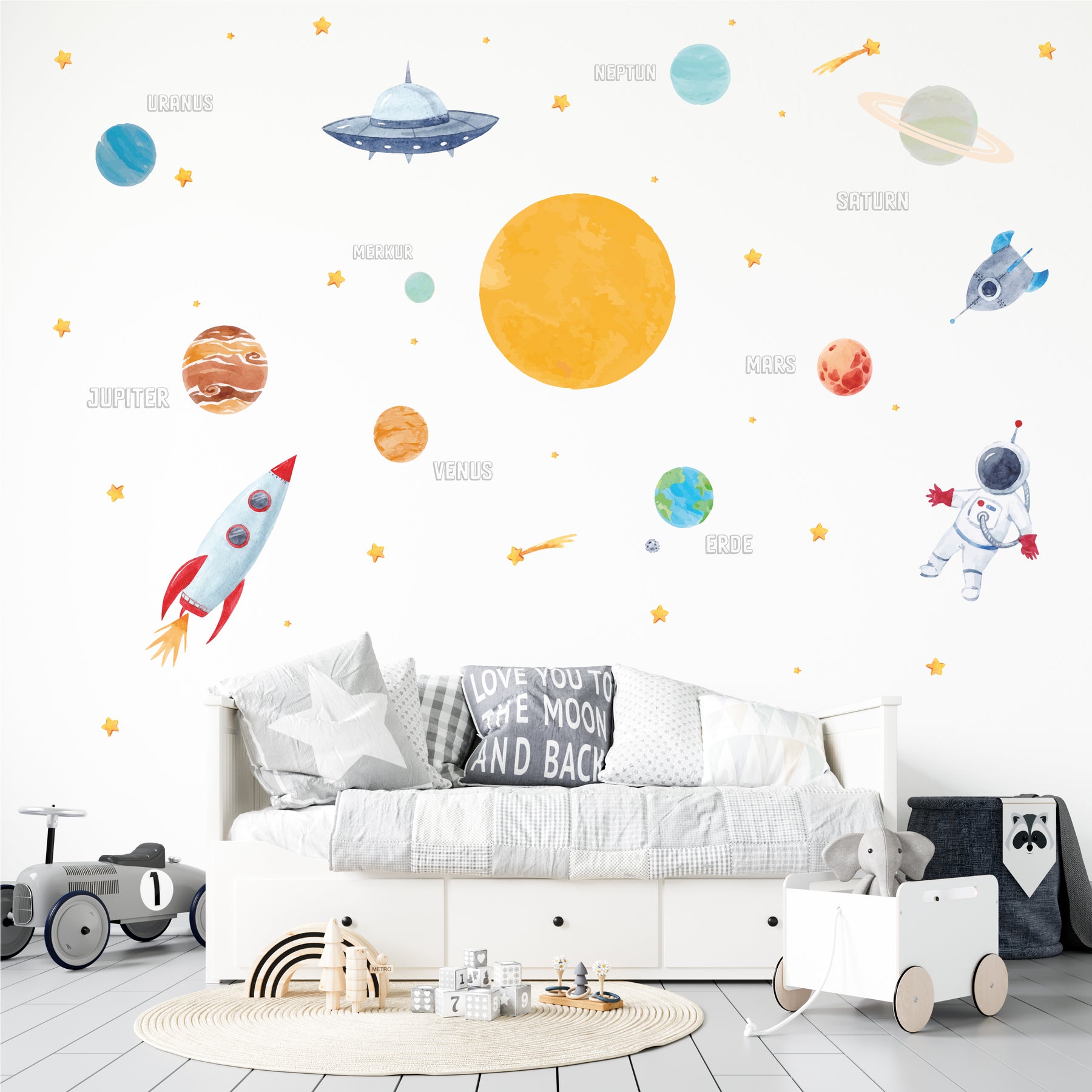 wandtattoo weltraum Wandtattoo Weltraum Astronaut – pandawal